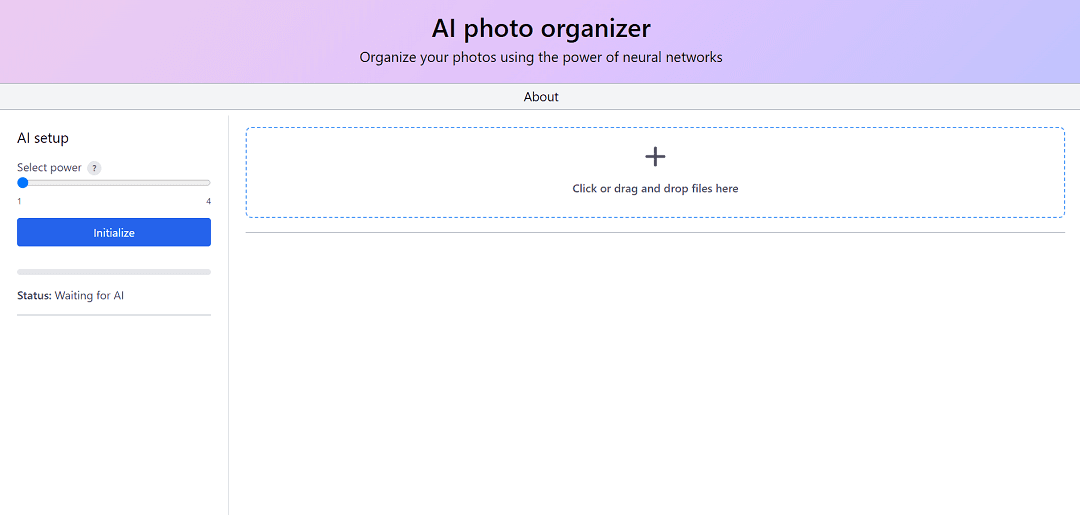 AI photo sorter