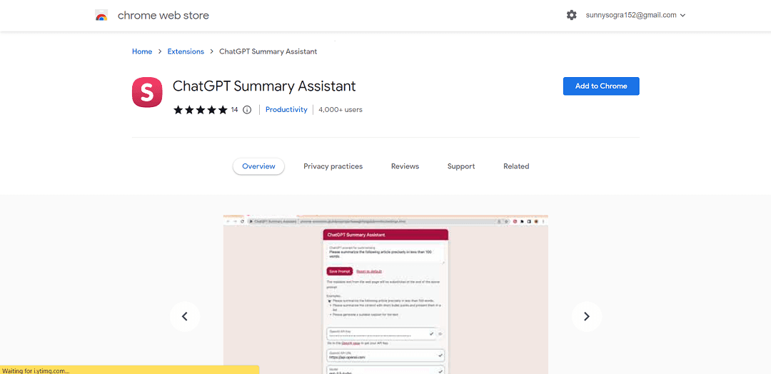 ChatGPT Summary Assistant