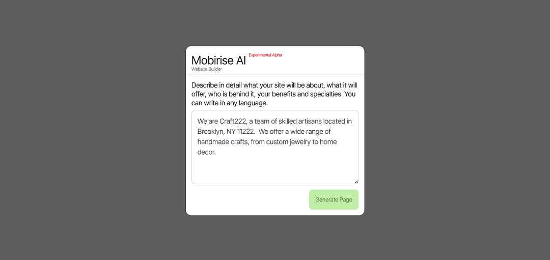 Mobirise AI